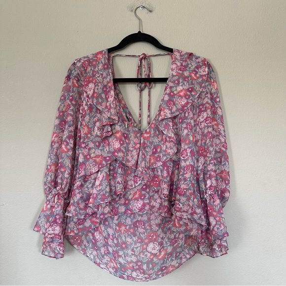 MISA Lilyanna Pink Floral Top Large - Picture 5 of 8